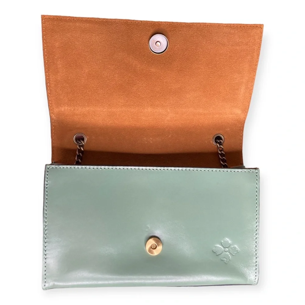 Patricia Nash Giada Chain Bag Filigree Sage Green Leather Shoulder Crossbody - Picture 12 of 16